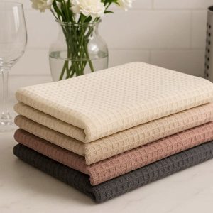 16 Waffle Weave Microfiber Dish Towels Elegant Solid Color Kitchen Drying Cloths Large Tea Towels for Glassware Drying