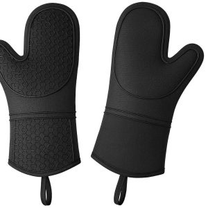 Neoprene Oven Mitts Waterproof Heat Resistant Cooking Gloves Textured Non Slip Grilling Mitts for Hot Liquid Handling