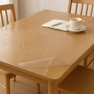 Clear PVC Table Cover Protector Waterproof Heat Resistant Transparent Desk Blotter Plastic Tablecloth Vinyl Sheet