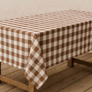 5 Rustic Farmhouse Plaid Tablecloth Wrinkle Resistant Gingham Checkered Table Cover for Outdoor Picnic Kitchen Dining