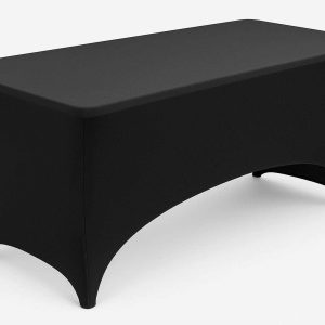 7 Stretch Spandex Table Cover 6 Foot Fitted Rectangle Tablecloth Washable Universal Tight Desk Cloth for Events